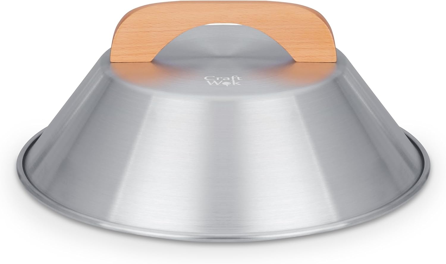 image:imageCraft Wok Dome Lid for 14Inch Woks Traditional Dome Shaped with Wooden Handle Cover for 14 inch Woks Asian Cookware Aluminum 732W313 for 14 woks