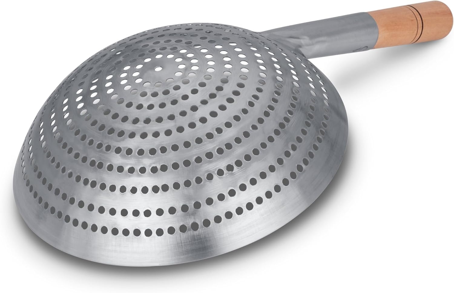 image:imageCraft Wok Large 11Inch Stainless Steel Round Fry Basket with Wooden Handle Professional Deep Fry Strainer Durable Kitchen Skimmer for Cooking and Frying 732W142Stainless Steel