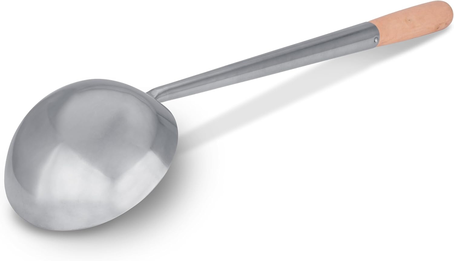 image:imageCraft Wok Small Wok Ladle Stainless Steel Traditional Wok Hoak with Ergonomic Wooden Handle Professional Asian Kitchen Utensil for Stirring Serving 732W61Wooden Handle