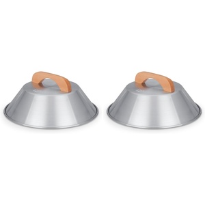image:imageCraft Wok Dome Lid for 14Inch Woks Traditional Dome Shaped with Wooden Handle Cover for 14 inch Woks Asian Cookware Aluminum  732W313 for 14 woks Pack of 2