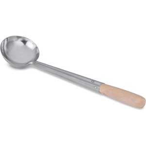 image:imageCraft Wok Small Wok Ladle Stainless Steel Traditional Wok Hoak with Ergonomic Wooden Handle Professional Asian Kitchen Utensil for Stirring Serving  732W61Wooden Handle