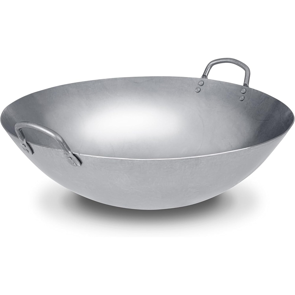 image:imageCraft Wok Large 18Inch Heavy Canton Style Hand Hammered Carbon Steel Wok Round Bottom 731W8718in