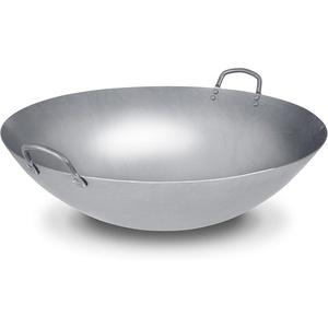 image:imageCraft Wok Extra Large 21Inch Heavy Canton Style Hand Hammered Carbon Steel Wok Round Bottom  731W194X
