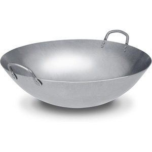 image:imageCraft Wok Large 18Inch Heavy Canton Style Hand Hammered Carbon Steel Wok Round Bottom  731W8718in