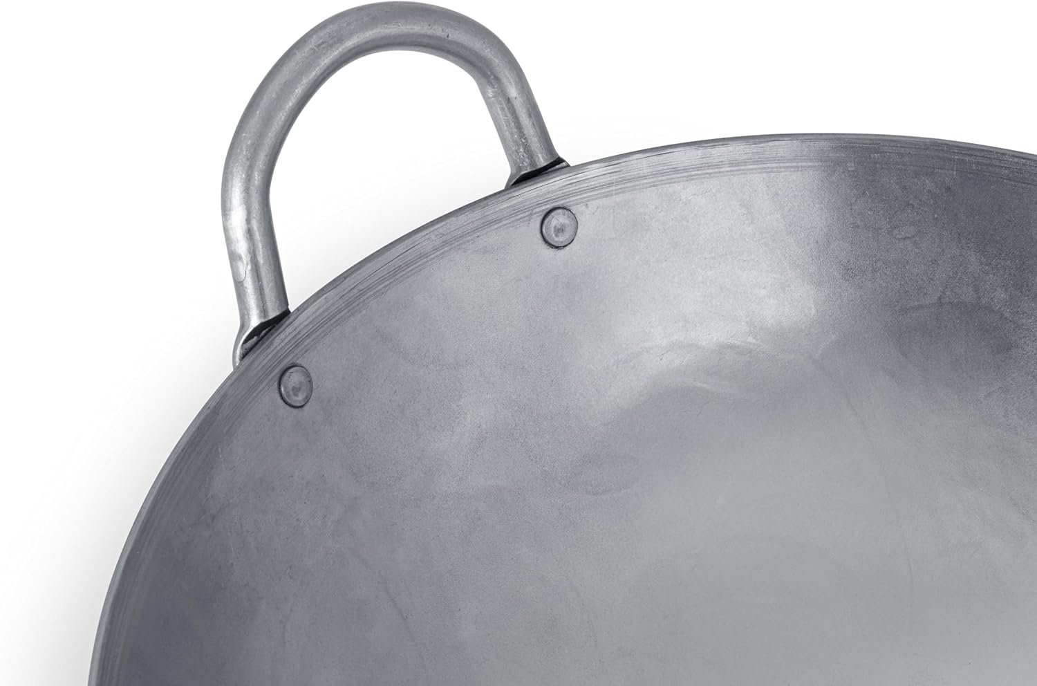 image:imageCraft Wok Traditional Hand Hammered Chinese Carbon Steel Wok with Wooden and Steel Helper Handle 14 Inch Round Bottom Pow Wok Pan 731W8812in